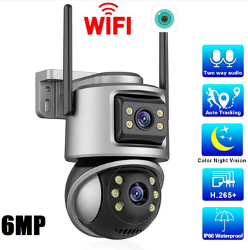 Wi-Fi Камера видеонаблюдения с 2-мя объективами 6MP FaizFull FT90