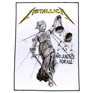 Нашивка спиновая Metallica And Justice For All белая (230)