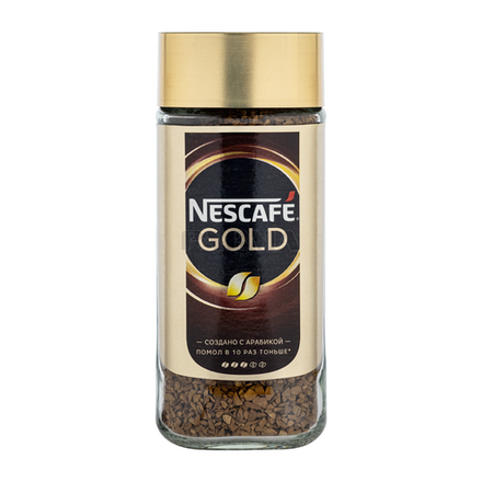 Кофе растворимый Nescafe Gold, 190 г, стеклянная банка