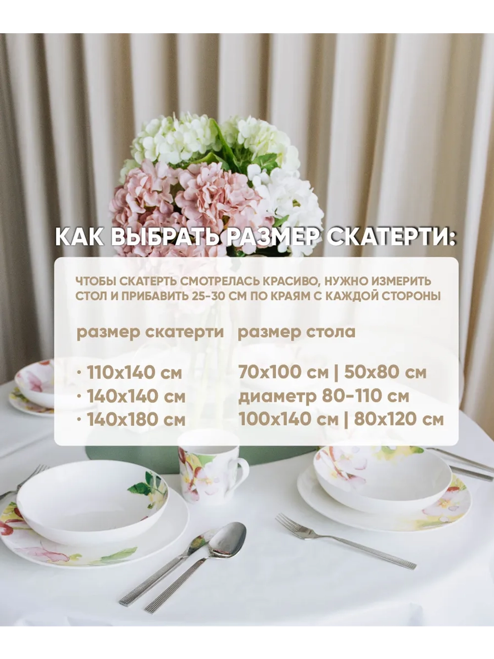 Скатерть клеенка 110х140 белая