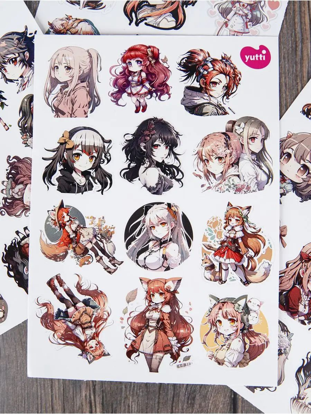 Наклейки аниме стикеры набор на телефон