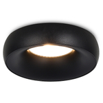 Светильник встраиваемый, GU10, D95xH35мм, IP20, черный, без лампы