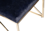 Стул Garda Decor велюр темно-синий, золото 49*65*99 см