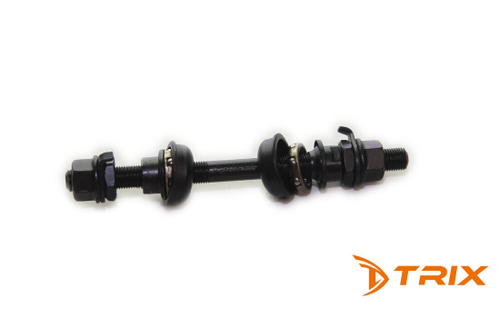 Ось передняя,под гайку (3/8 x 140 mm) ремонтная,черная