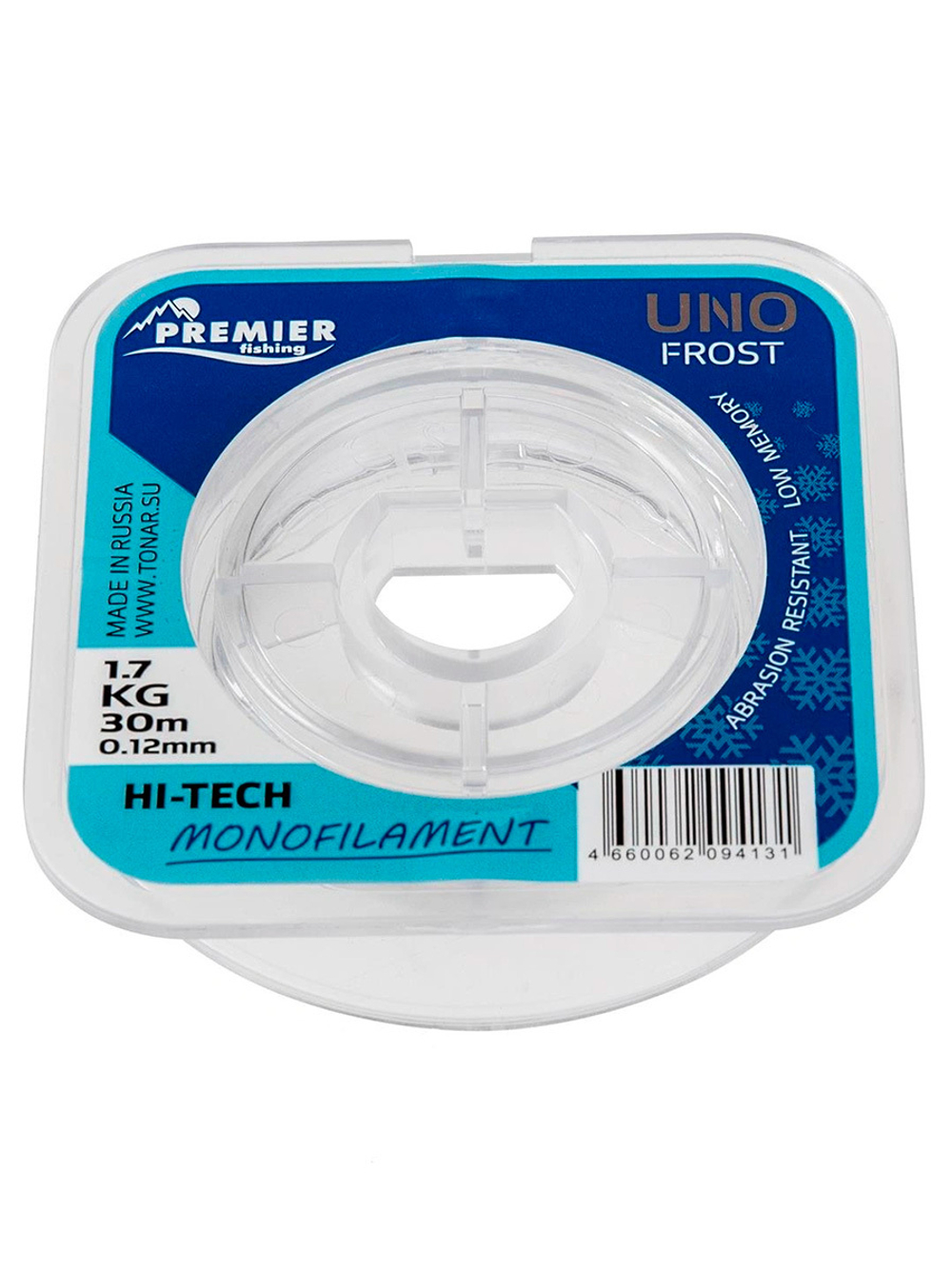 Леска для рыбалки Premier Fishing UNO FROST Clear Nylon 0,10mm/30m (PR-UF-T-010-30)