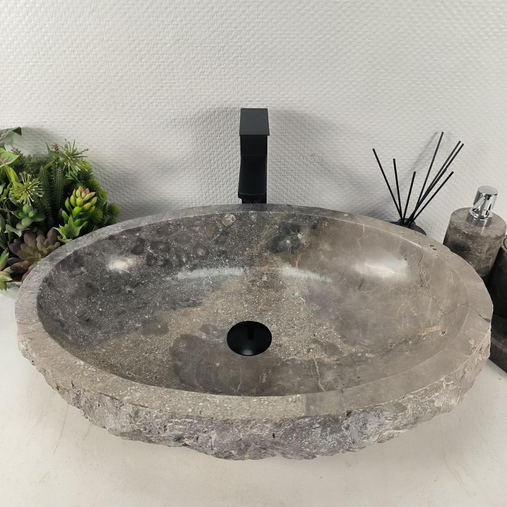 Раковина из мрамора Erozy Grey EM-64670 61*42*16 0189
