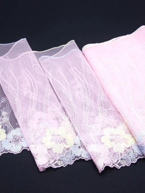 05-116 Вышивка на неэл. сетке 21 см, Рассвет, розовый/желтый/голубой