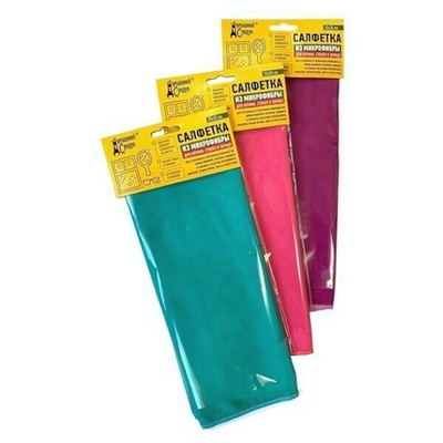 Салфетка из микрофибры для оптики, стекол и зеркал 30*30см "Домашний Сундук" ДС-259