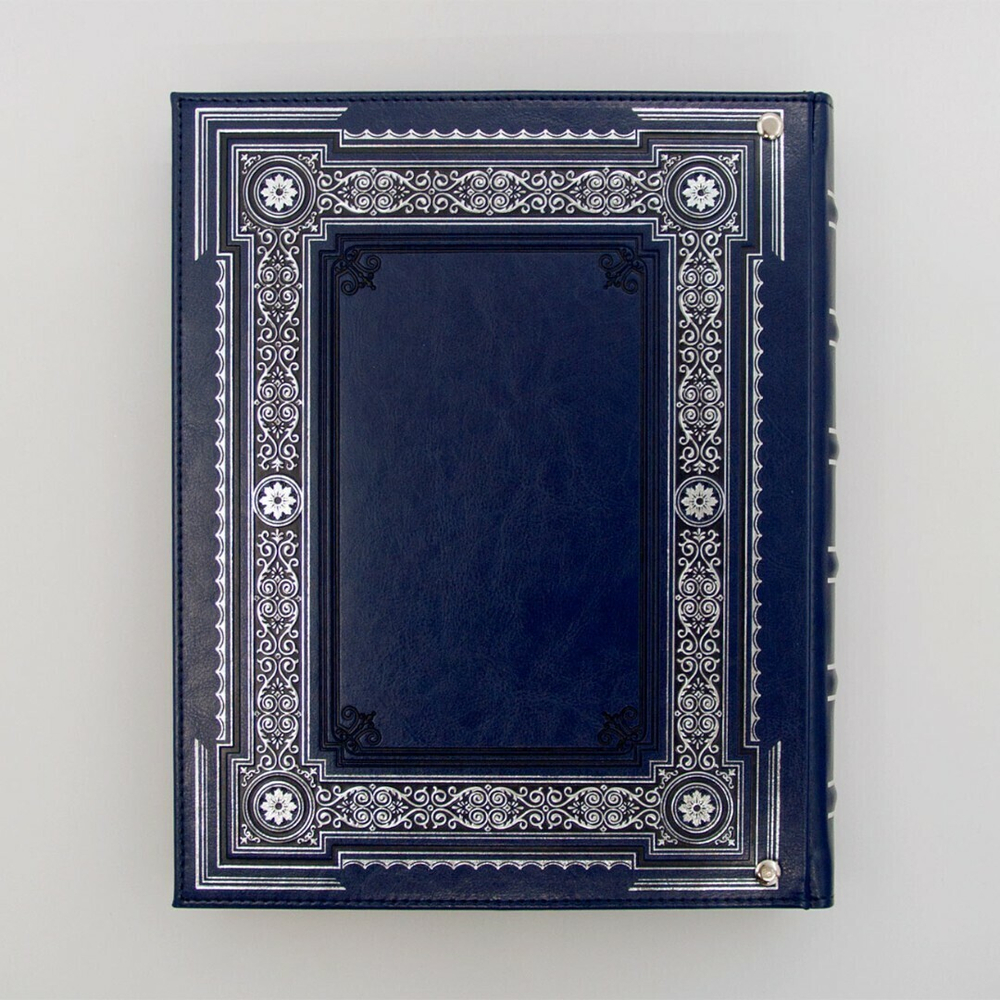 Родословная книга «Ампир» экокожа синяя