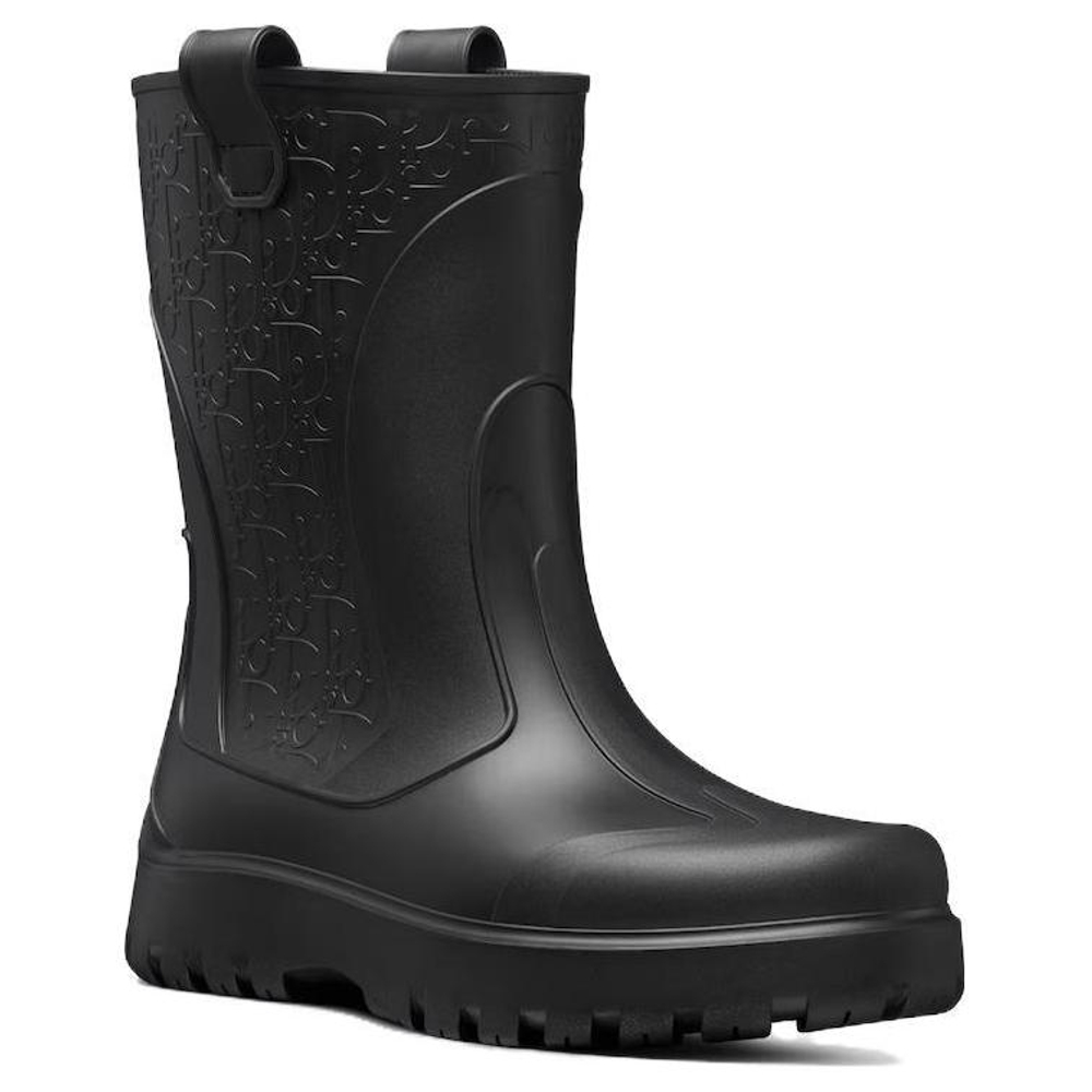 DIOR Garden Rain Boot "DIOR Oblique Embossed - Black"