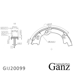 Колодки стояночного тормоза JAC S5 GANZ GIJ20099