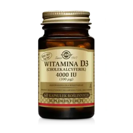Solgar Vitamin D3 - Витамин D3 4000 МЕ, 60 капсул