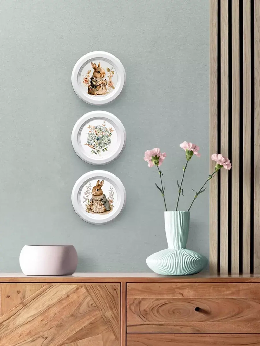 Картины на стену интерьерная на холсте 3 шт 17.5 см