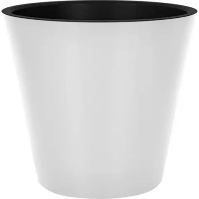Горшок для цветов InGreen London D190 мм, 3,3л, с дренажной вставкой белый
