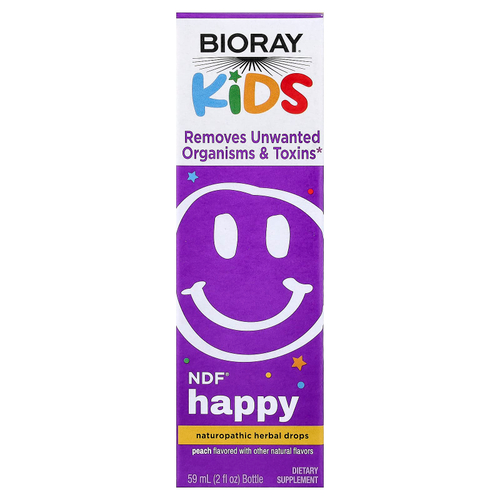 Bioray, NDF® Happy, для детей, персиковый вкус, 59 мл (2 жидк. унции)
