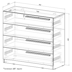 Комод КМ-02 Айрон, белый