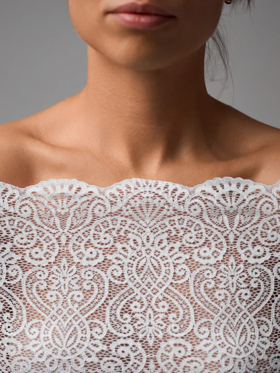 03-251 Кружево эластичное 22 см, белый