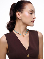 Чокер "Sun" с турквенитом и тигровым глазом Gold