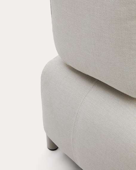 Модуль трехместного дивана Compo, бежевая синель, серый металл