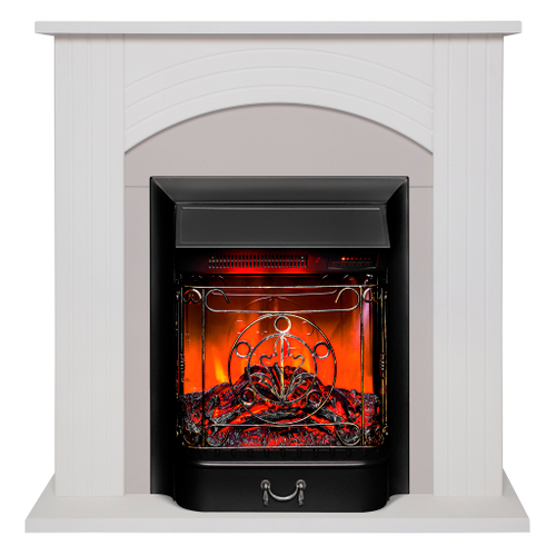 Каминокомплект Real Flame Hanna WT с очагом Majestic Lux Black RC