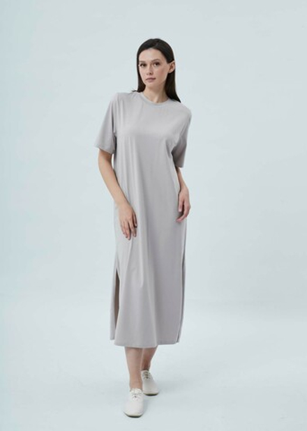 Платье-футболка серый р.XL