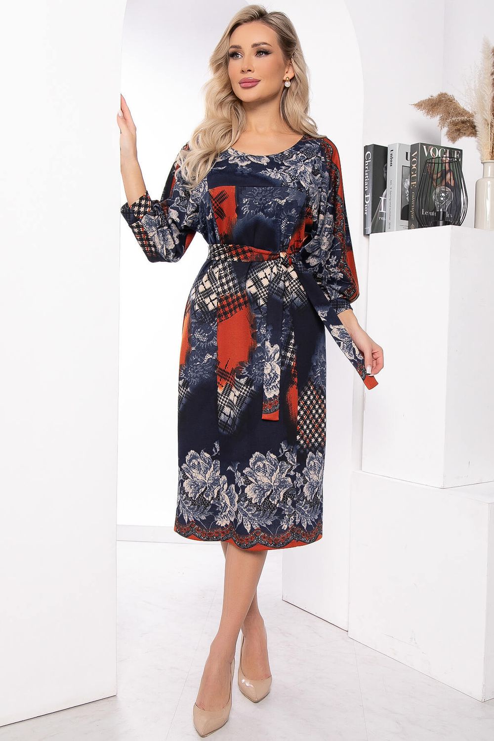 Платье "Белуччи" (синее) НЬЮ П7792 LT Collection