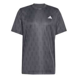 Мужская теннисная футболка Adidas Club Climacool Graphic - carbon/black