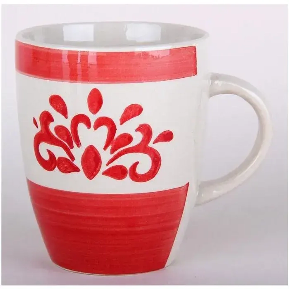 Кружка 360мл Дамаск бордовый