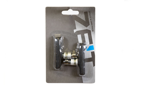 Колодки тормозные ZEIT, для V-br, 60мм, резьбовые, с шайбами и гайками, смещенный центр, комплект -2шт., красные