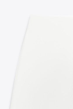 ZARA ШИРОКИЕ БРЮКИ ИЗ ТВИЛА, ЖЕЛТОВАТО-БЕЛЫЙ