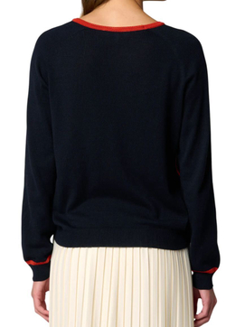 Женская теннисная куртка Roland Garros Heritage Tiffany Sweater - navy