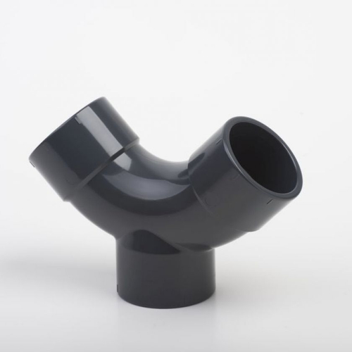 Тройник ПВХ (НПВХ) Y-изогнутый равнопроходной под клей (Ру16), PLIMAT, Португалия