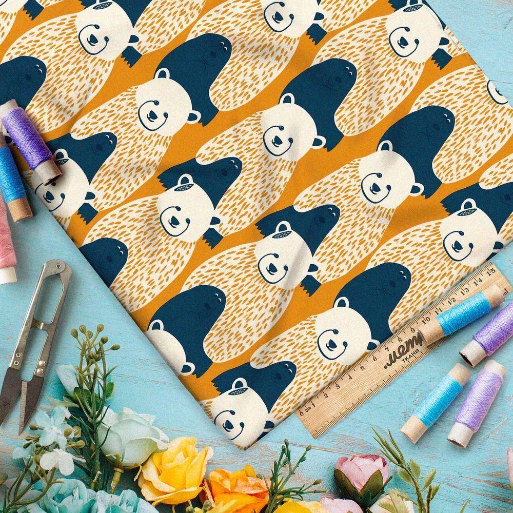 Ткань премиум дюспо собрание лесных медведей