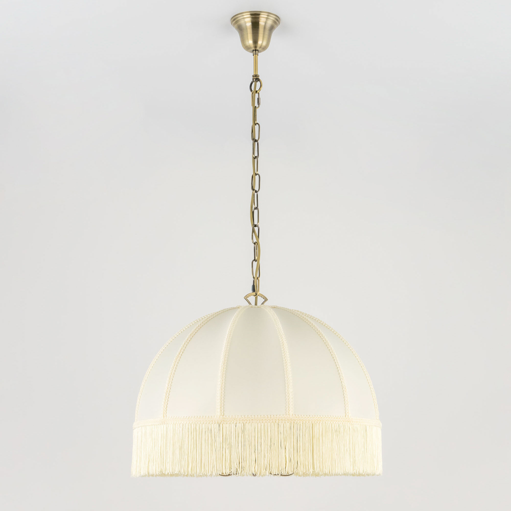 Citilux Базель CL407151 Люстра подвесная с бежевым абажуром