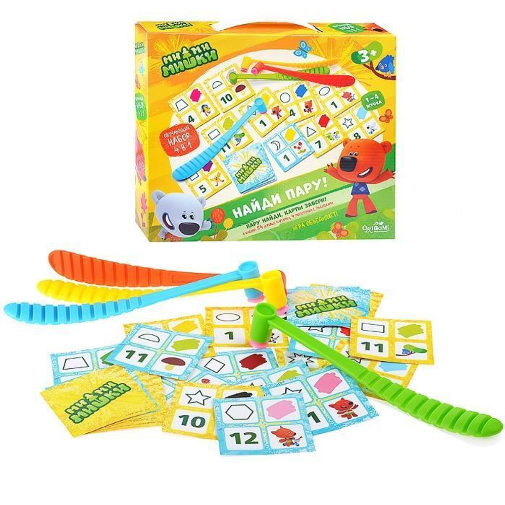 Настольная игра 4 в 1. МиМиМишки. Найди пару. 58 пред. (Оригами)