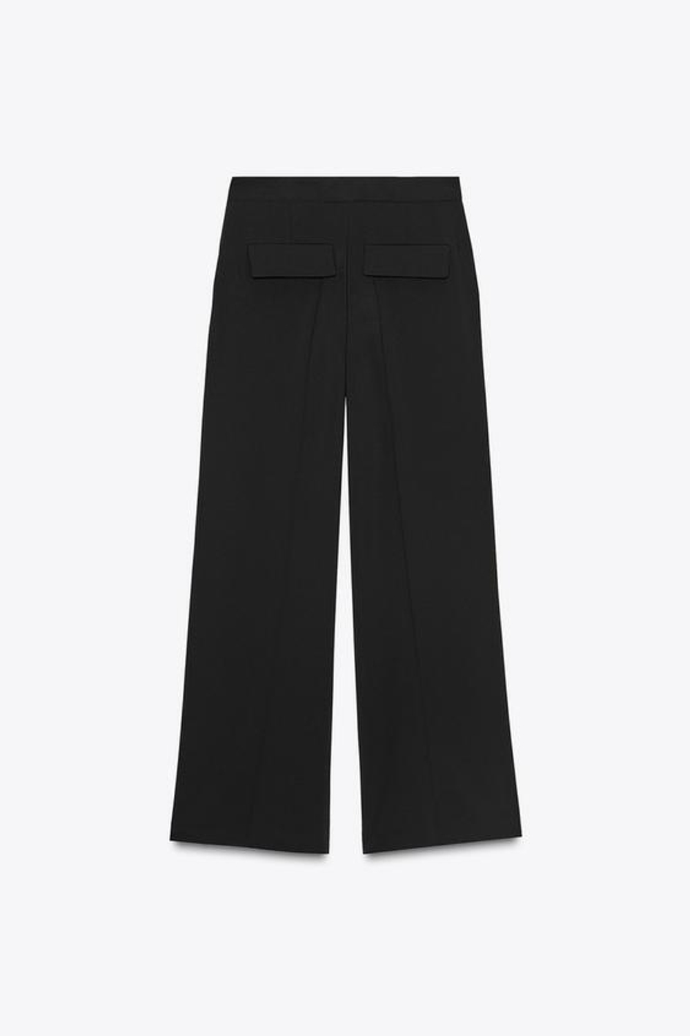 ZARA БРЮКИ С ШИРОКИМИ ШТАНИНАМИ И ЦЕПЬЮ, ЧЕРНЫЙ