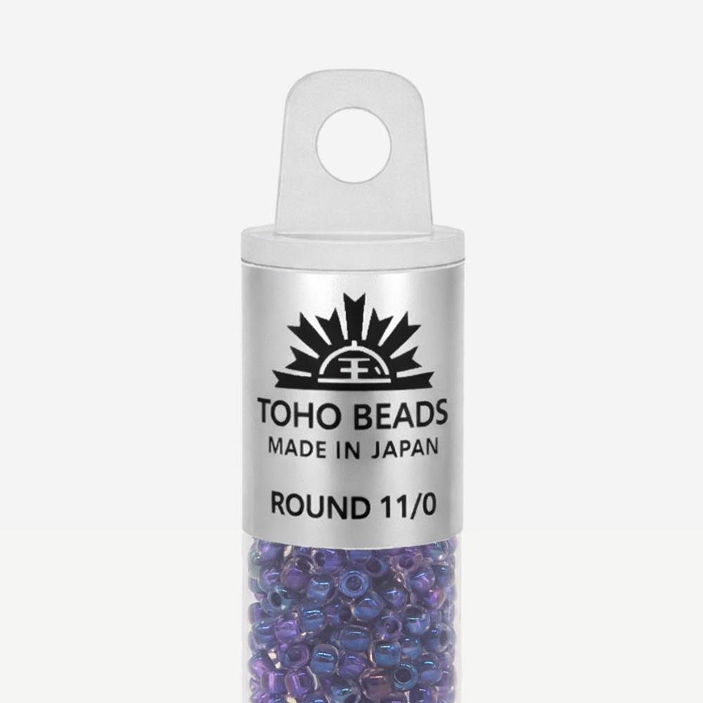 Японский бисер TOHO Round 11/0 (№181), окрашенный изнутри прозрачный