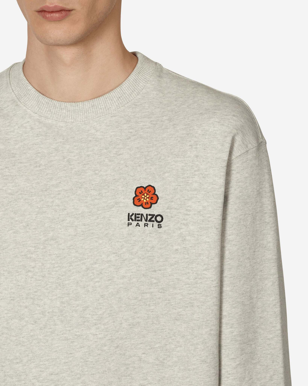 KENZO Paris Классический Свитшот С Круглым Вырезом 'Boke Flower' Crest, Серый