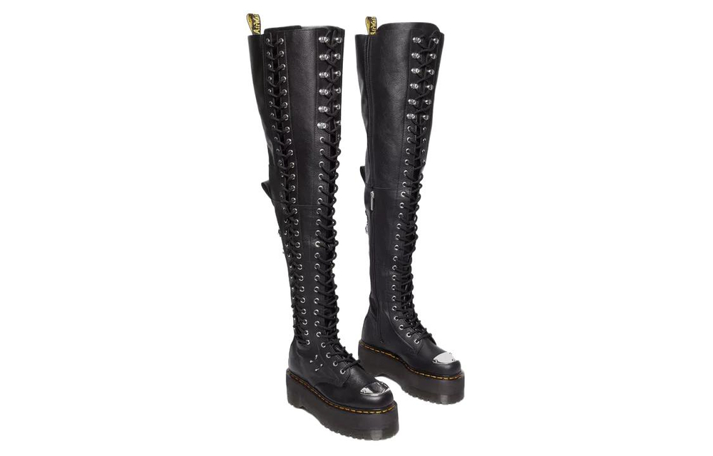 Dr.Martens Patent Leather Over the knee Boots Women"s Black