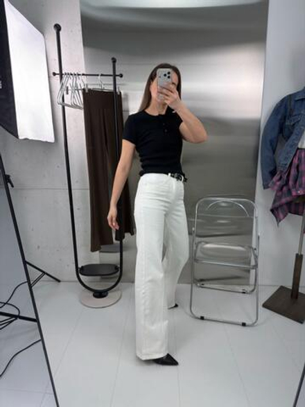 Брюки джинсовые женские арт. 73539-3 цвет "белый"