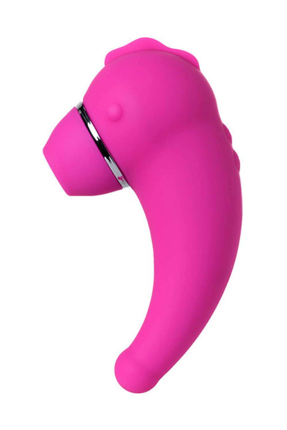 Вакуум-волновой клиторальный стимулятор и вибратор Dino (Цвет: розовый)