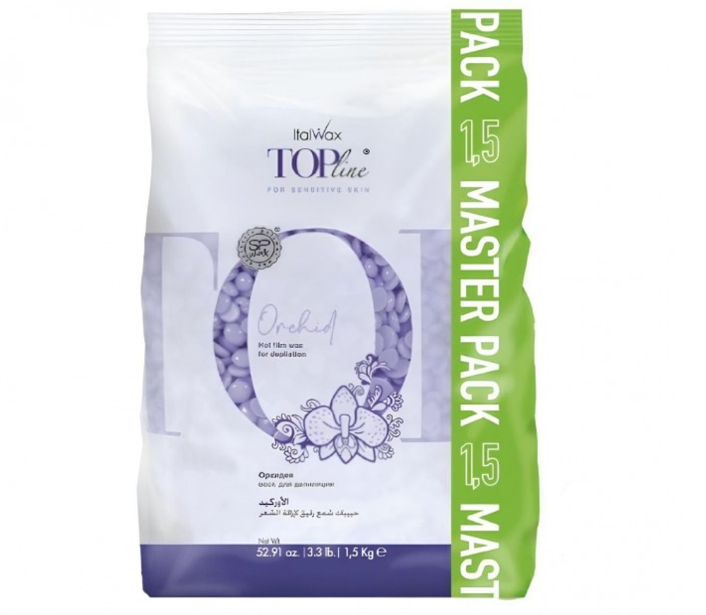 ITALWAX TOP LINE воск пленочный ОРХИДЕЯ 1,5 кг гранулы MASTER PACK + ПОДАРОК ЧЗ