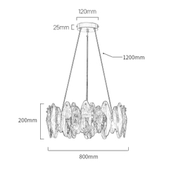 Люстра MT8980-10H brass