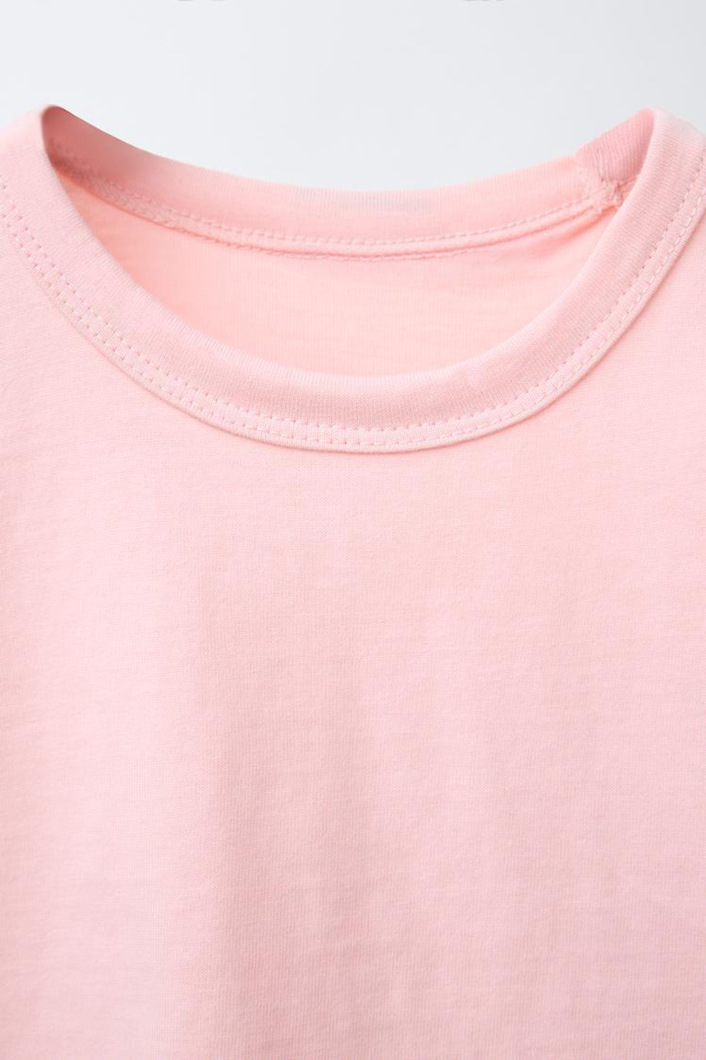 ZARA КОМПЛЕКТ ИЗ ОДНОТОННОЙ ФУТБОЛКИ И ШОРТОВ-БЕРМУДОВ, ПЕРСИКОВЫЙ