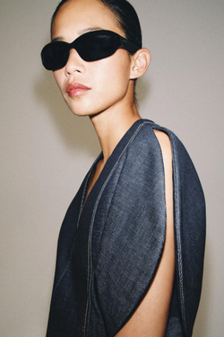 ZARA ДЖИНСОВОЕ ПЛАТЬЕ — ZW COLLECTION, СИНИЙ