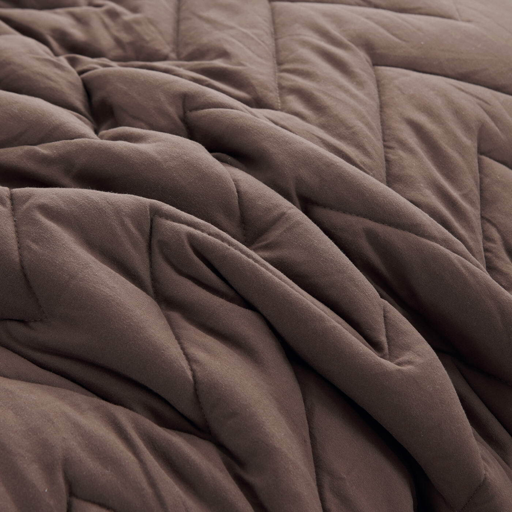 Покрывало 160х220 и наволочка 50х70 Sofi De MarkO Робби коричневое