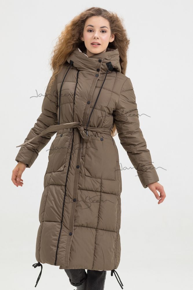Приталенное пальто с поясом JAN STEEN, до -30 °C