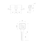 Цилиндровый механизм Z3000Key100(30+10+60) СP хром