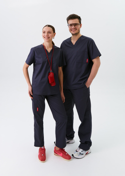 Топ медицинский унисекс Ред Бейс, ртуть хлопок