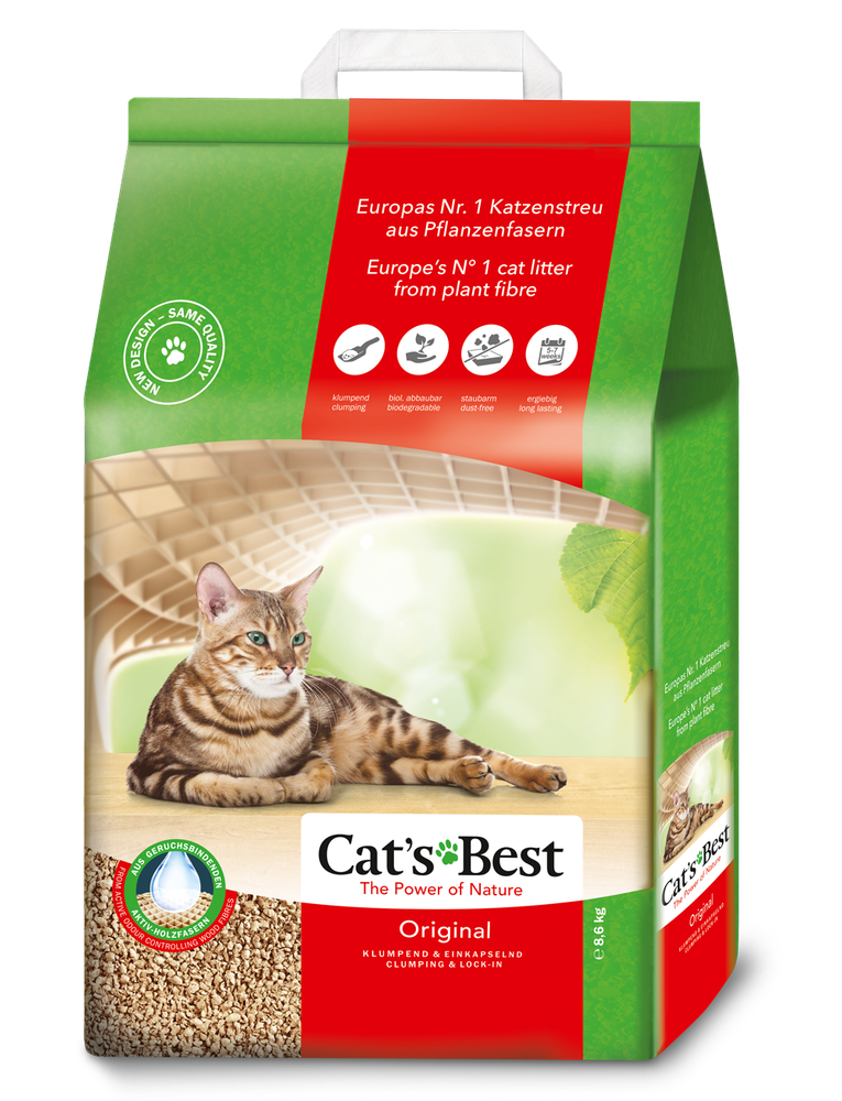 Cat&#39;s Best Original Наполнитель древесный комкующийся 20л*8,6кг